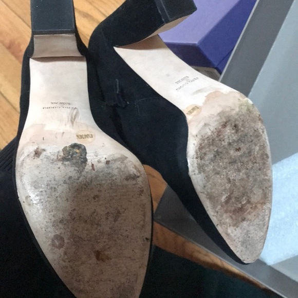 BCBGMAXAZRIA / Black blyss Suede block booties - Picture 7 of 8